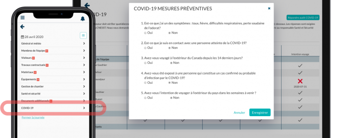 COVID-19 construction Santé