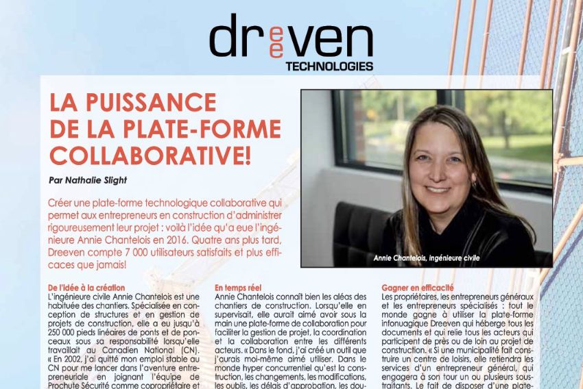 Our platform is the subject of an article in the journal Les Publications Industrie et Commerce